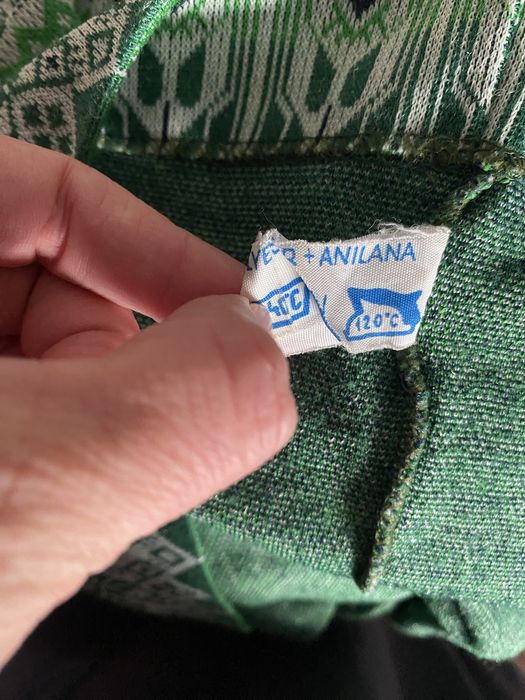 Dzianinowa sukienka Tricot Wrocław PRL lata 70 unikat