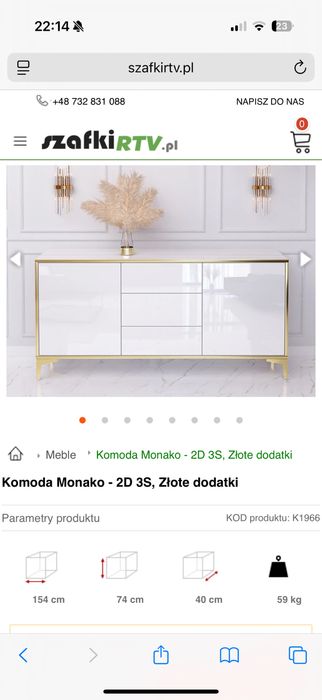Sprzedam komodę MONAKO z gabinetu kosmetycznego