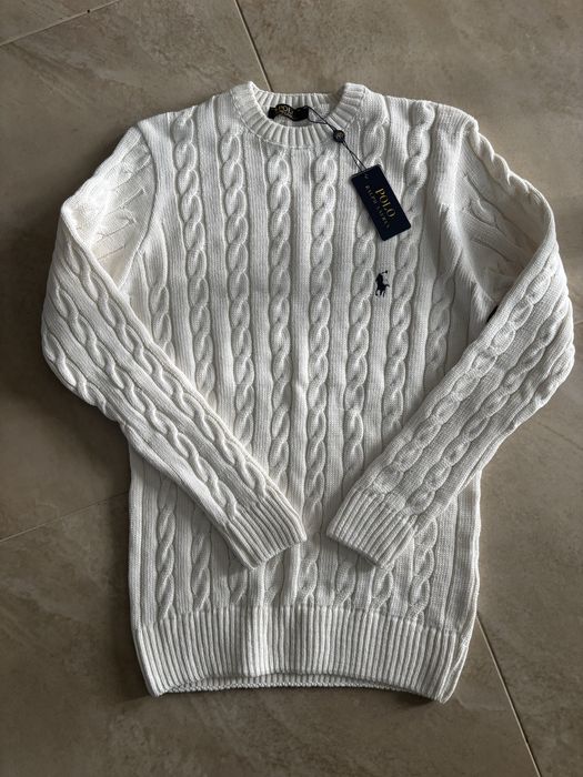 Bialy sweter Ralph Lauren XL