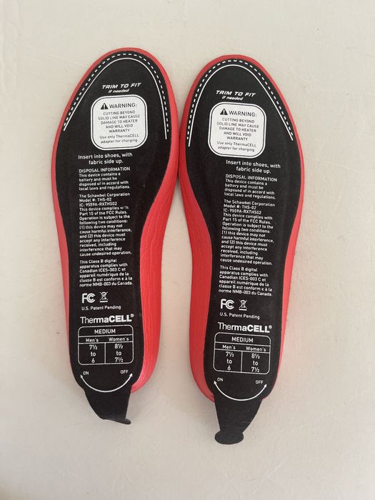 Palmilhas aquecedoras Thermacell NOVAS unissexo