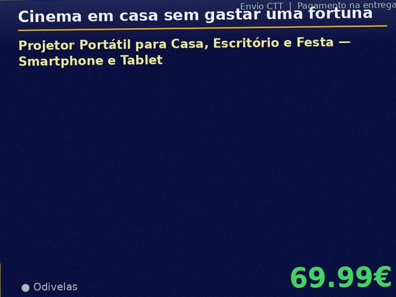 Projetor Portátil para Casa, Escritório e Festa — Smartphone e Tablet