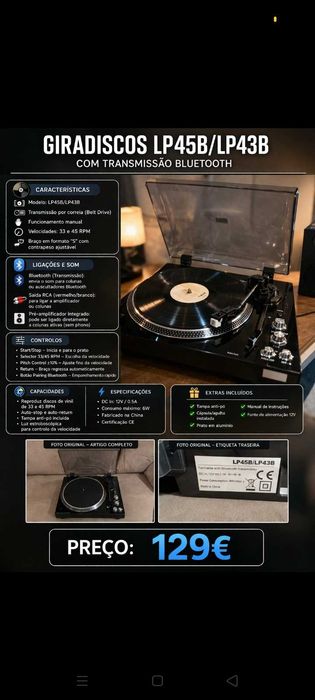 Gira discos 129€. Oportunidades
