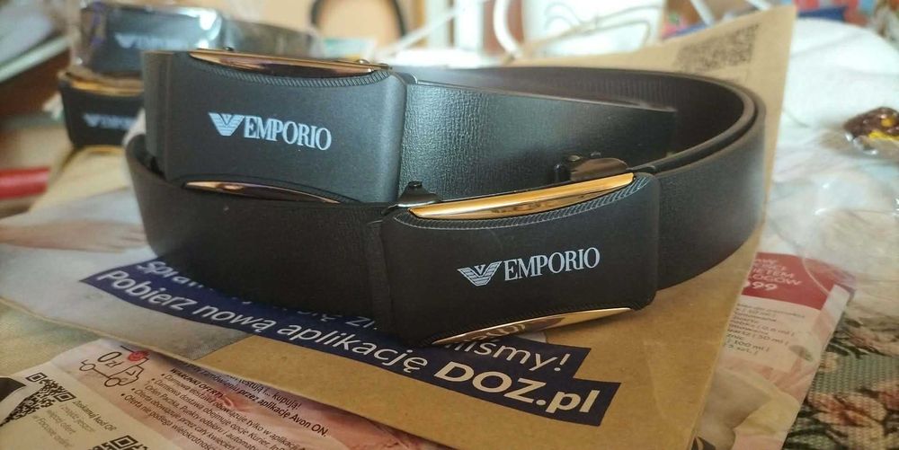 Pasek Armani automatyczny dlugosc 120cm regulowany