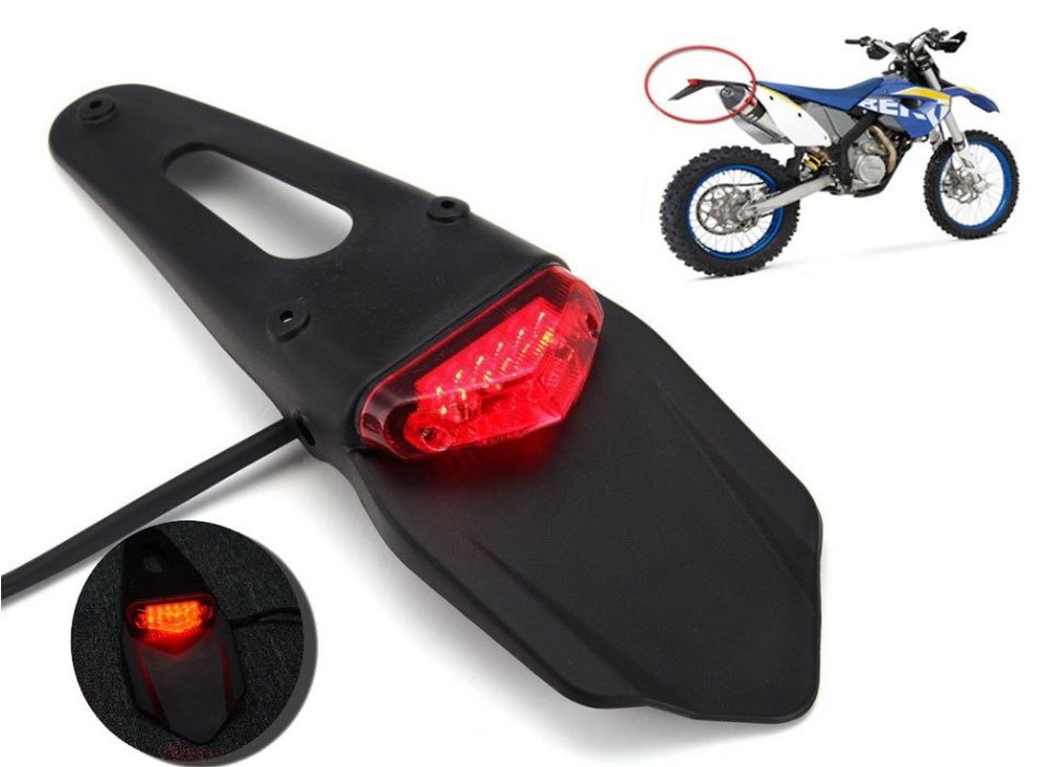 Хвіст для мотоцикла зі стоп сигналом, LED повороти на ендуро крос піт