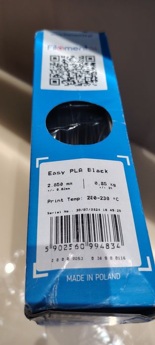 Czarny filament fiberlogy do drukarki 3D, nowy
