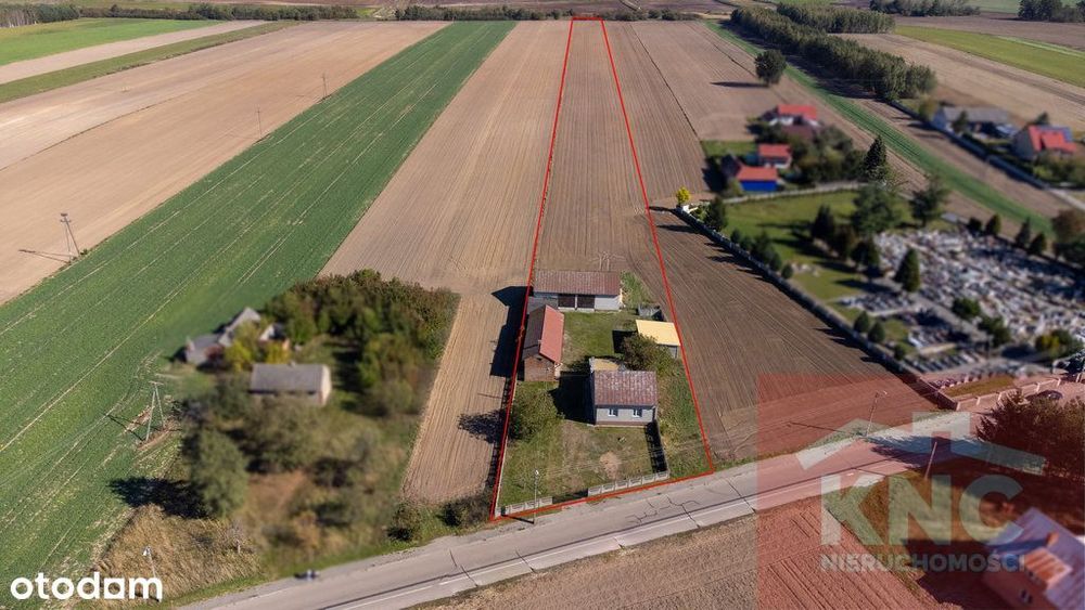 Działka 1,73 ha z zabudowaniami