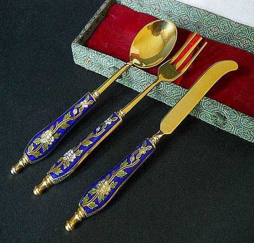 Винтажный Китайский набор клуазоне