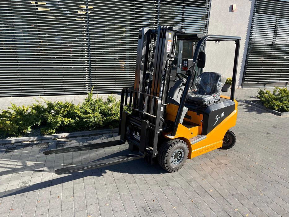 Nowy wózek widłowy elektryk 1,5 tony triplex Gunter Grossmann