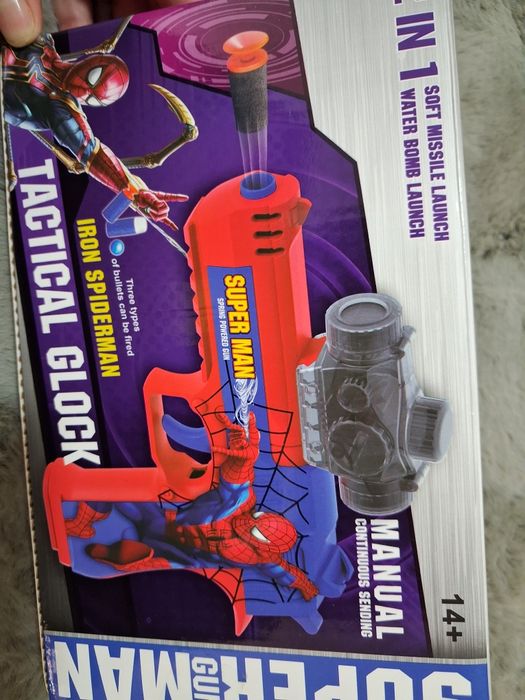 Brinquedo pistola homem aranha