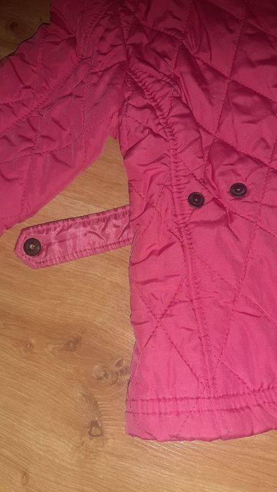 Kurtka wiosenna 104 kurteczka H&M pikowana różowa płaszczyk
