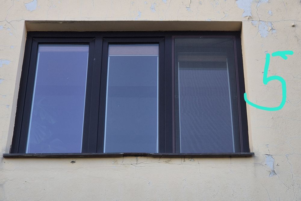 Okna 11szt.plastikowe ciemny dąb