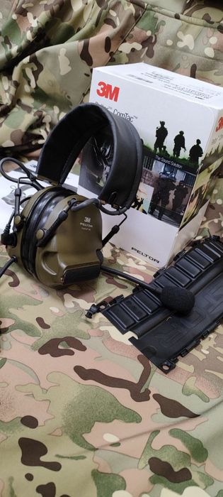 Активна гарнітура 3M Peltor ComTac XPI з кріпленнями на рейки шолома