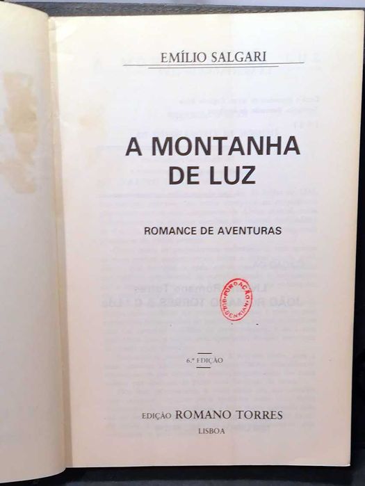 A Montanha de Luz, de Emilio Salgari