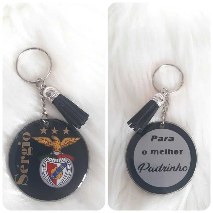 Porta-chaves personalizados de futebol  (feitos à mão)