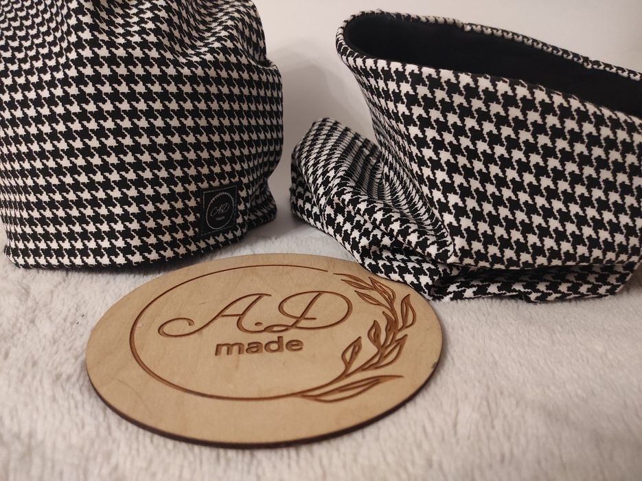 Komplet zestaw jesienny czapka komin Pepitka Damski młodzieżowy M