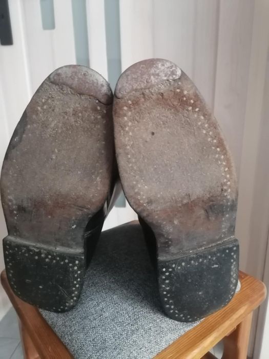 Męskie oficerki – skórzane, wysokie – rozmiar ok. EU 46–47