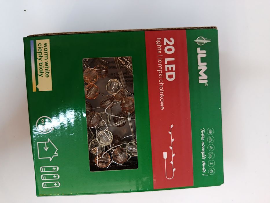Lampki LED 20 szt. ciepłe białe JUMI
