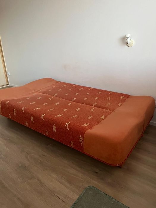 Sofa rozkładana pomarańczowa