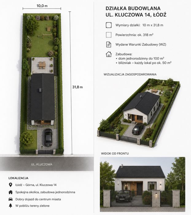 Działka budowlana z WZ