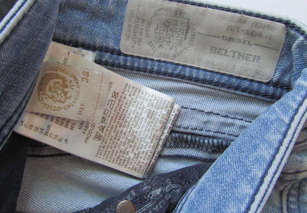 Diesel Belther * męskie jeansy slim * 38/32