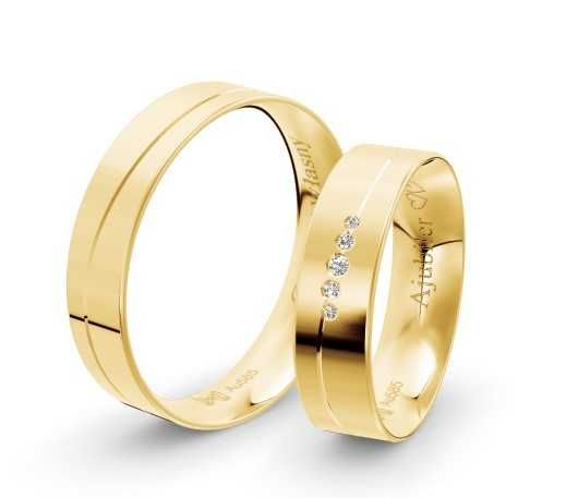 Obrączki ślubne złote Płaskie AJubiler