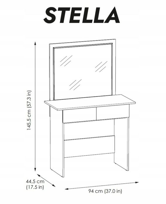 Toaletka Stella biała