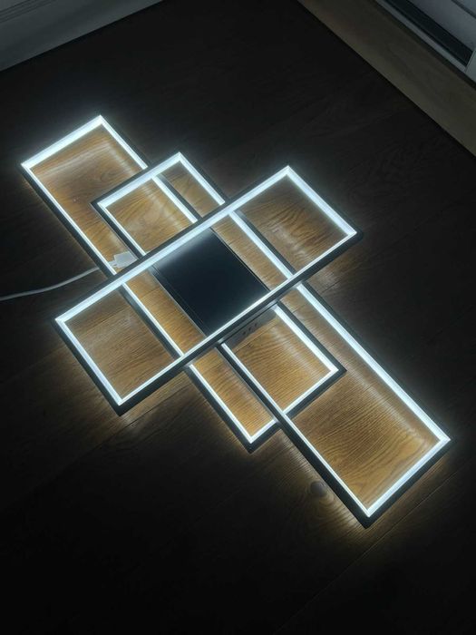 Смарт люстра светодиодная черная  SV  3S 110 Вт (БЕСПЛАТНАЯ Доставка)