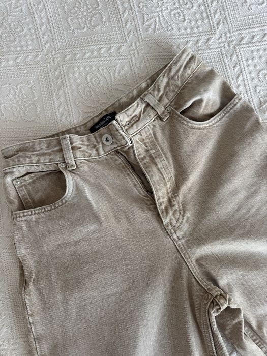 бежеві джинси straight weight Massimo Dutti
