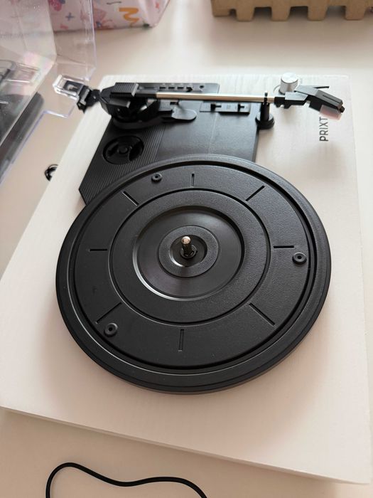 Gramofon PRIXTON Studio Deluxe – biały, jak nowy