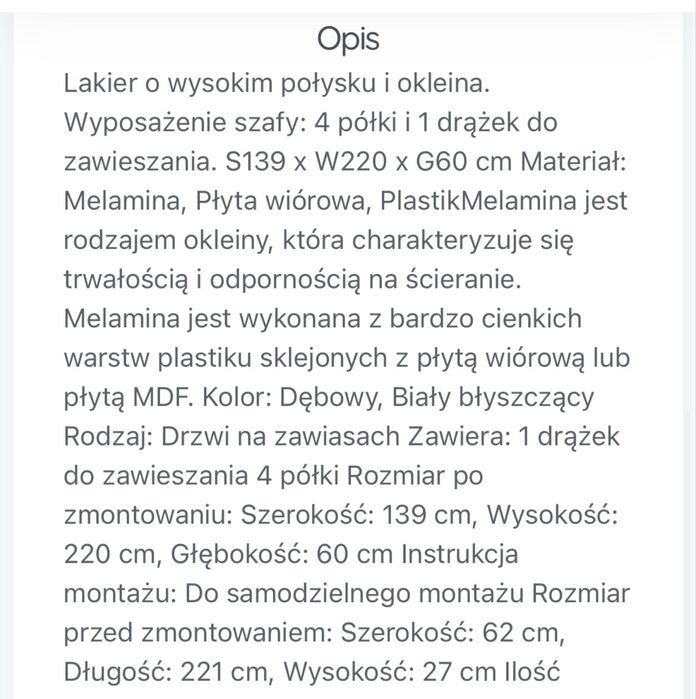 Szafa  3 drzwiowa