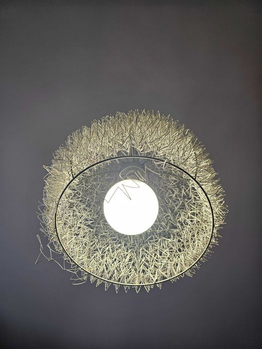 Lampa wisząca, żyrandol, kula druciana