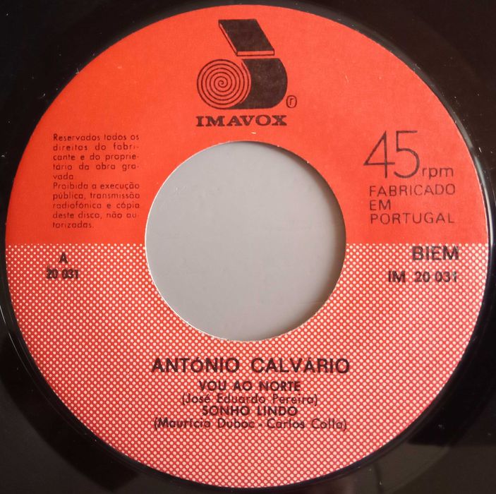 António Calvário - - - - - Vou ao Norte - - - - - EP