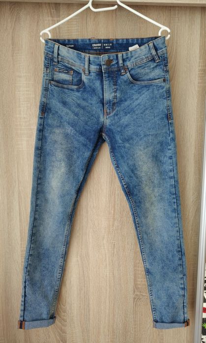 Spodnie jeans jeansowe melanżowe
