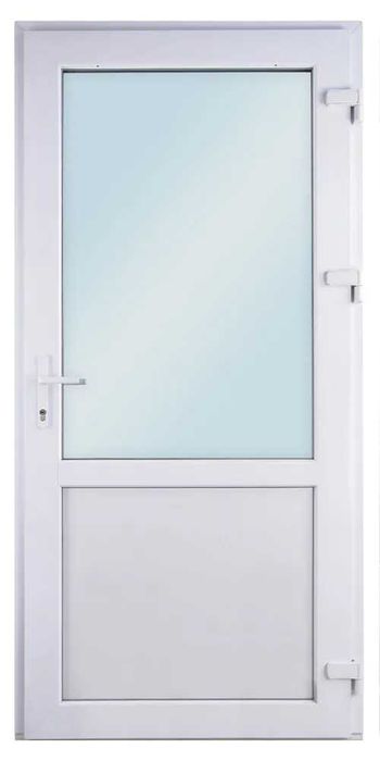 Drzwi Zewnętrzne PCV Jednoskrzydłowe na wymiar Biały 90x200 cm