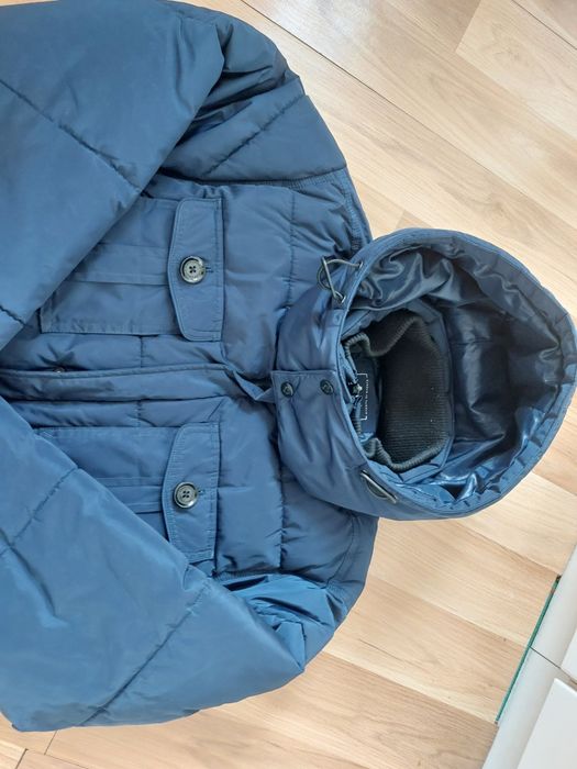 BYTOM piękna męska ciepła kurtka zimowa r.M granat stan idealnyjakNOWA