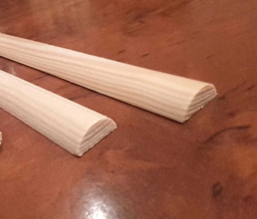 Półwałek 10x20 mm drewniany ozdobny