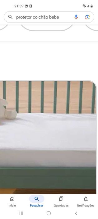 Protetor de colchão cama bebé