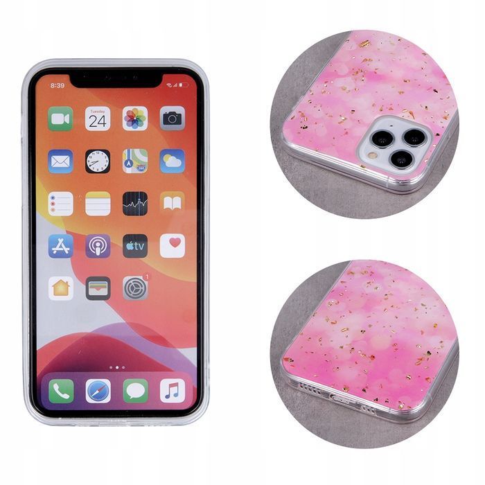 Etui Silikonowe Gold Glam Do Samsung S20 Fe / S20 Lite Różowe