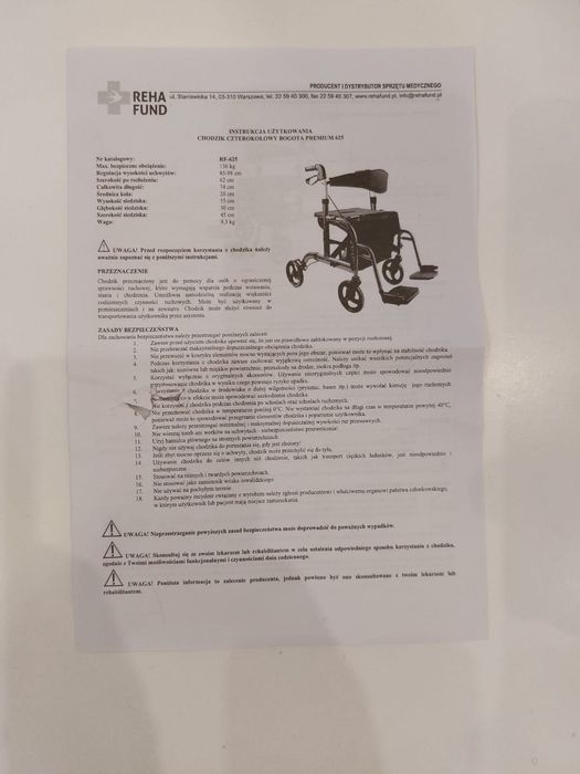 Chodzik czterokołowy ( nowiutki )