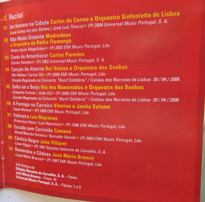 Ao Vivo - - - - - [50 Anos de Música Portuguesa] - - - - - 3 X CD