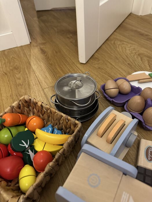 Duży zestaw zabawek do kuchni dziecięcej