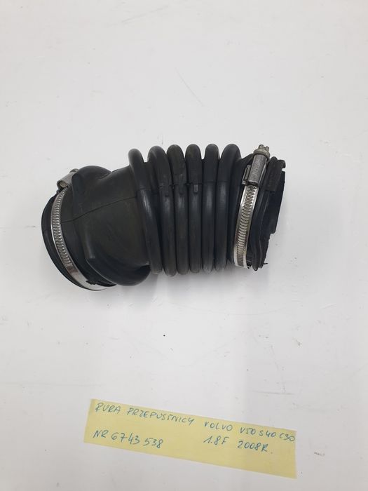 Rura przepustnicy Volvo V50 S40 C30 1.8F 2008 r  nr 6743.538