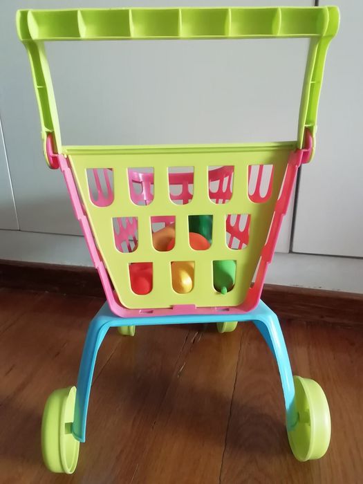 Carrinho de compras com 6 peças para crianças