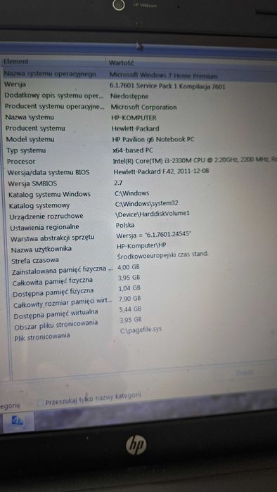 Laptop HP Pavilion g series