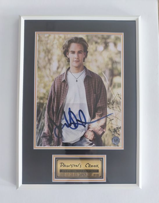 Moldura Série Dawson's Creek - James Van Der Beek com Autógrafo (A4)