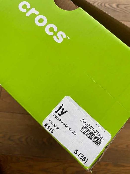 crocs echoo boot 39/40 black śniegowce termiczne zimowe buty kalosze