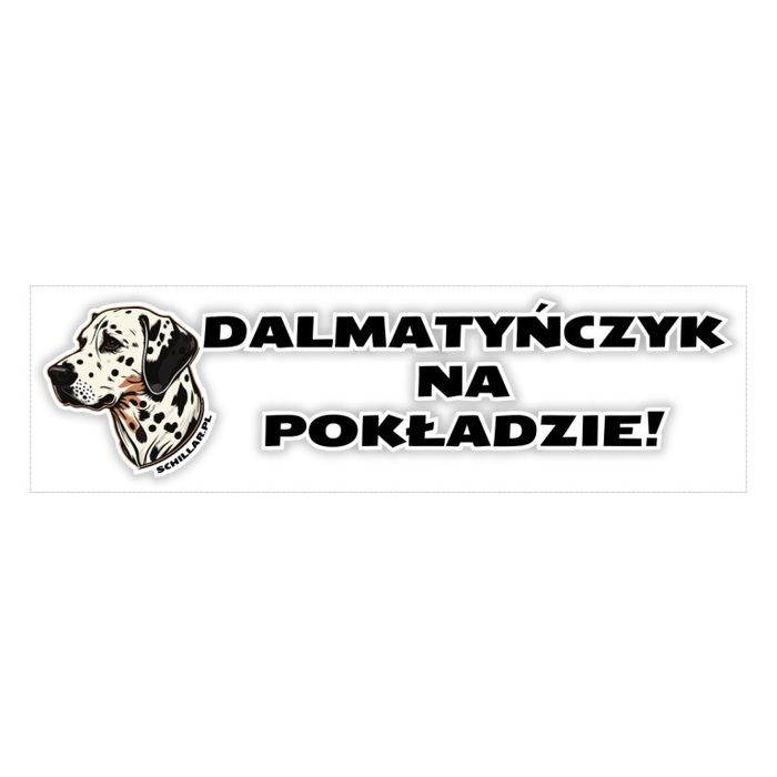 Naklejka na samochód DALMATYŃCZYK na pokładzie