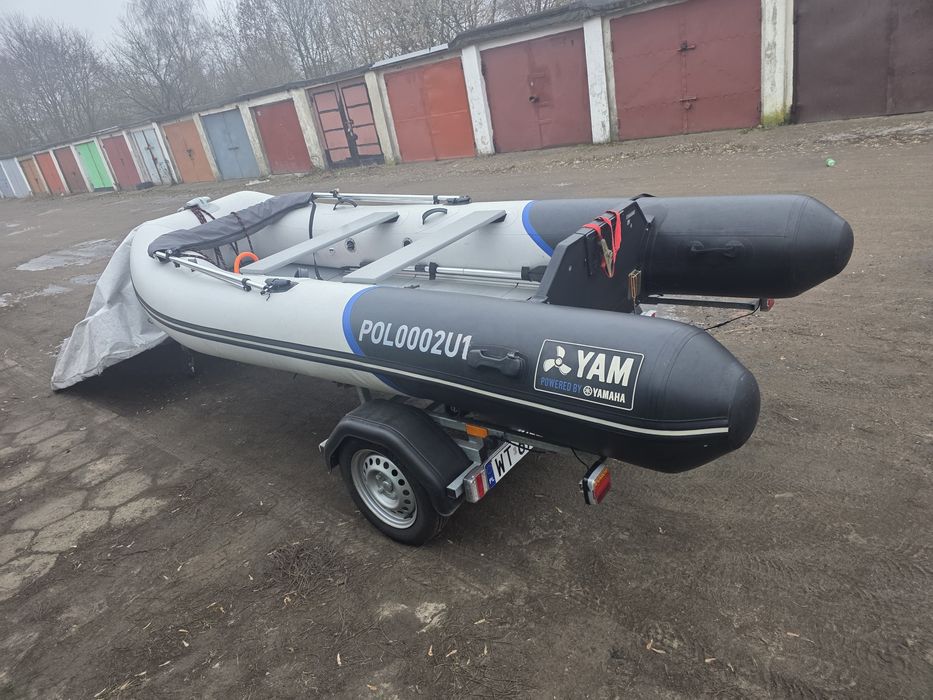 Ponton yamaha 380s + przyczepa +silnik