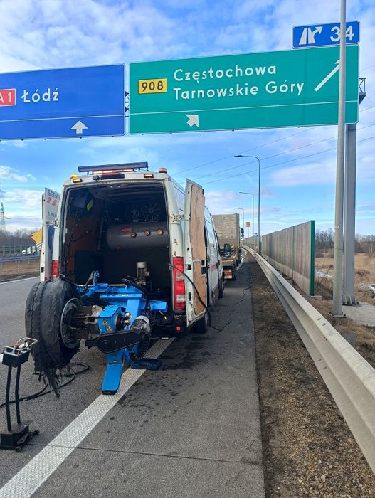 Mobilny serwis opon, wulkanizacja tir 24/7 Częstochowa slask