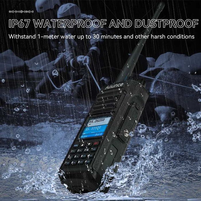 Retevis Ailunce HD2 DMR UHF VHF IP67 Waterproof Bluetooth, No GPS